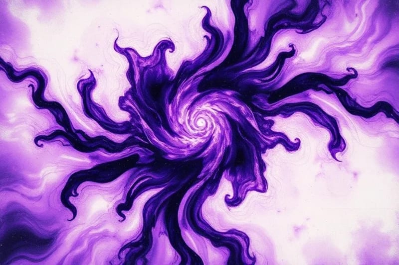 Energía oscura transmutándose en luz violeta