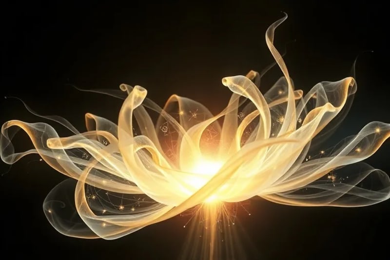 Luz espiritual y crecimiento interior abstracto