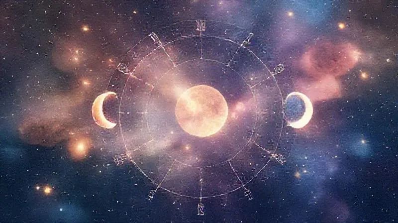Pintura abstracta de las fases lunares y sus efectos emocionales