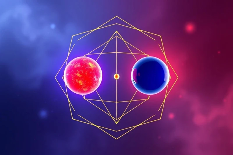 Representación abstracta de orbes elementales en equilibrio geométrico