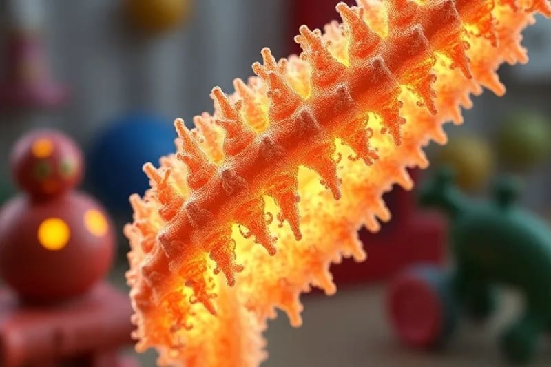 Modelo 3D de vellosidades intestinales saludables