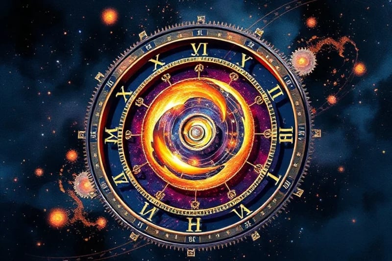 Cosmic clockwork mechanism with galactic vortex