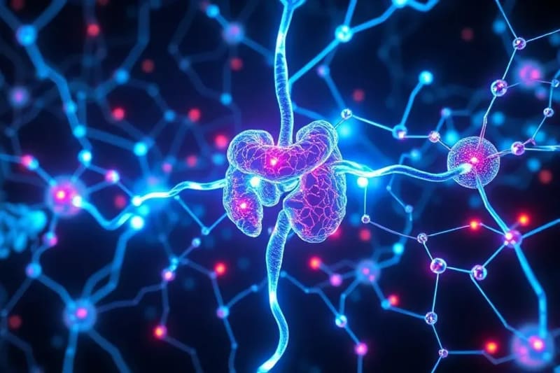 Representación abstracta del eje intestino-cerebro