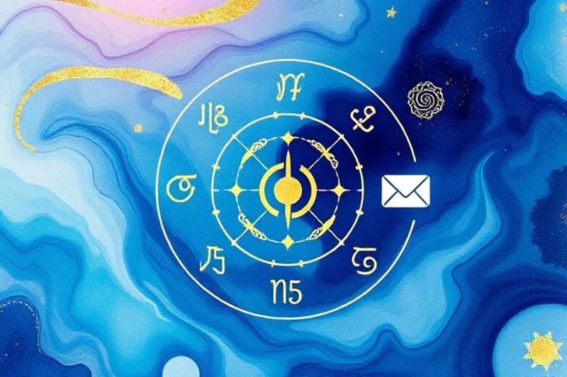 Vector art infographic of digital zones arranged by Bagua map with five elements