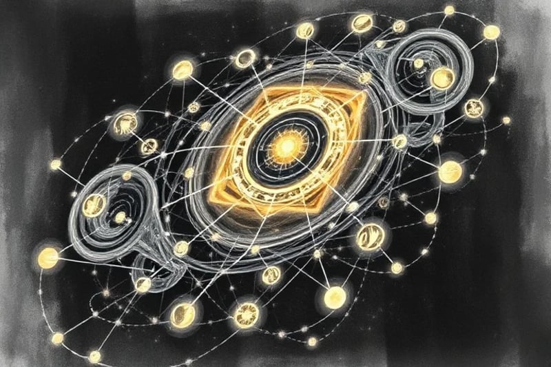 An abstract digital painting of interconnected human minds forming a glowing network, representing collective consciousness.