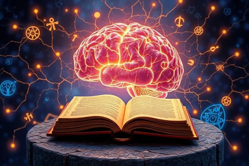 Redes neuronales entrelazadas con símbolos espirituales