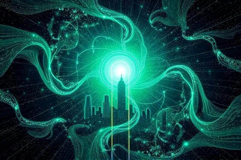 Energía espiritual urbana abstracta