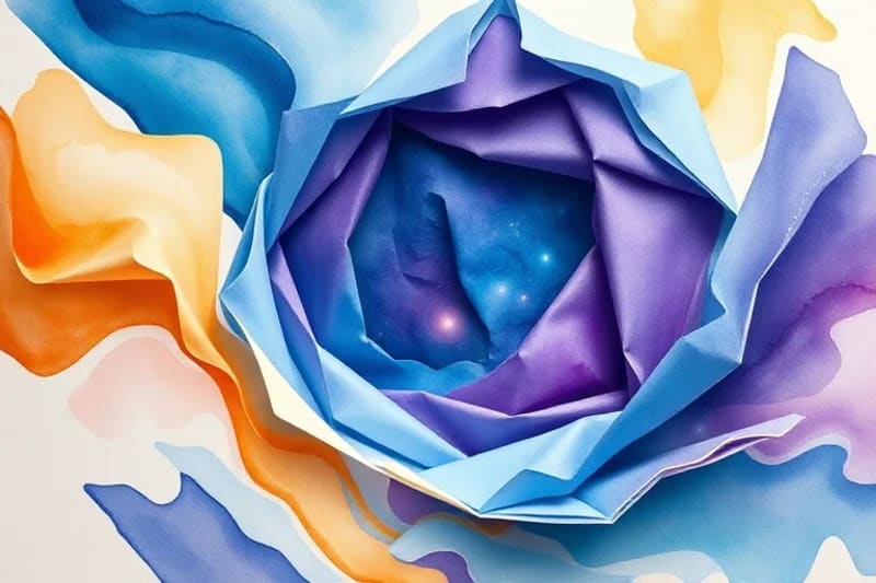 Abstract watercolor of swirling colors representing energetic rectification and spiritual evolution.