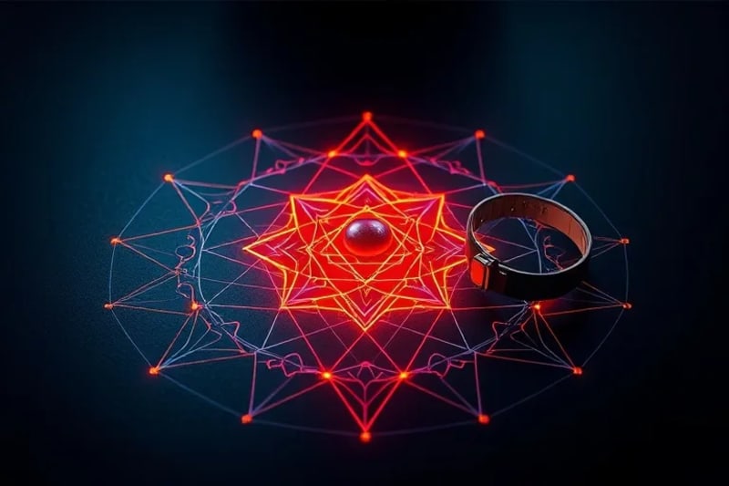 Arrangement of sleek biofeedback sensors, symbolizing technological tools for inner exploration
