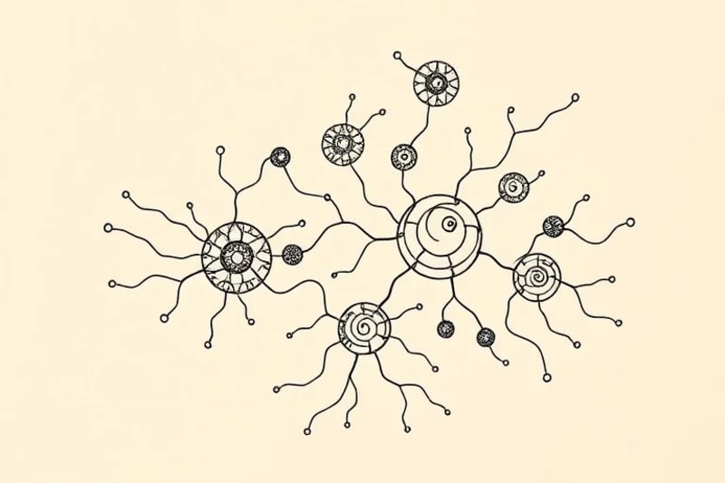 3D render of vibrating human cells