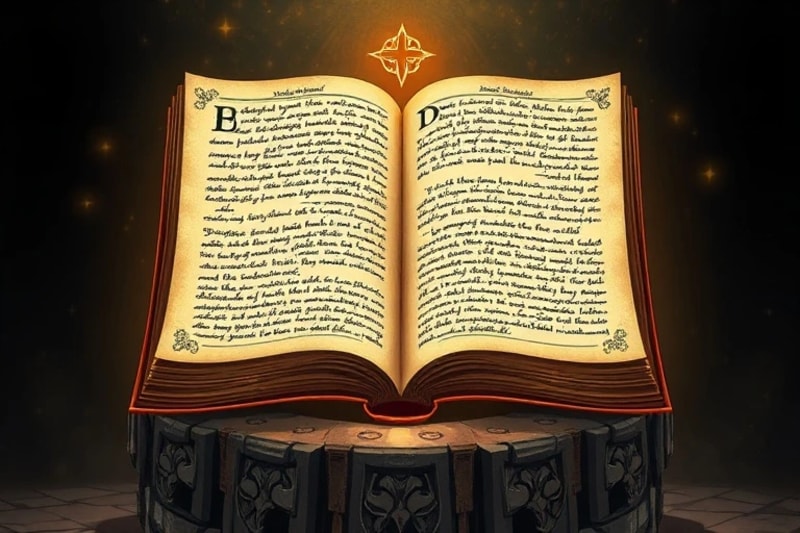 Arte vectorial de antiguos manuscritos teológicos con símbolos marianos sutiles