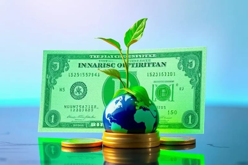 Representación abstracta de finanzas y ecología
