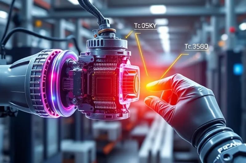 Representación 3D de una pieza industrial con guías holográficas y flechas que indican el proceso de ensamblaje, mostrando cómo la realidad aumentada optimiza la producción.