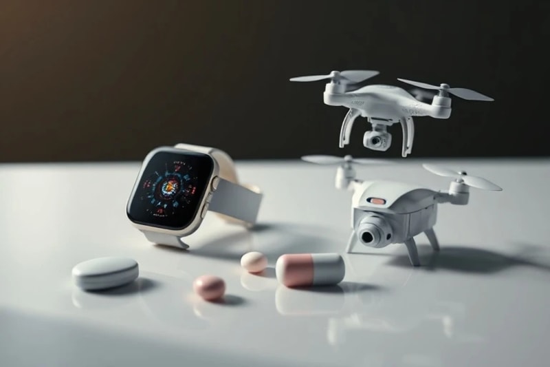 Assortment of futuristic health monitoring gadgets
