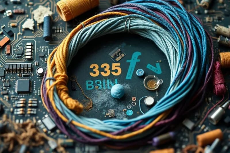 Diseño conceptual de moda circular con materiales reciclados