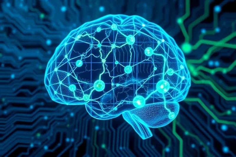 Red de neuronas y sinapsis activas durante el procesamiento de dos idiomas