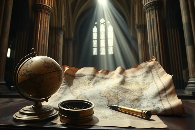 Mapas antiguos y herramientas de navegación