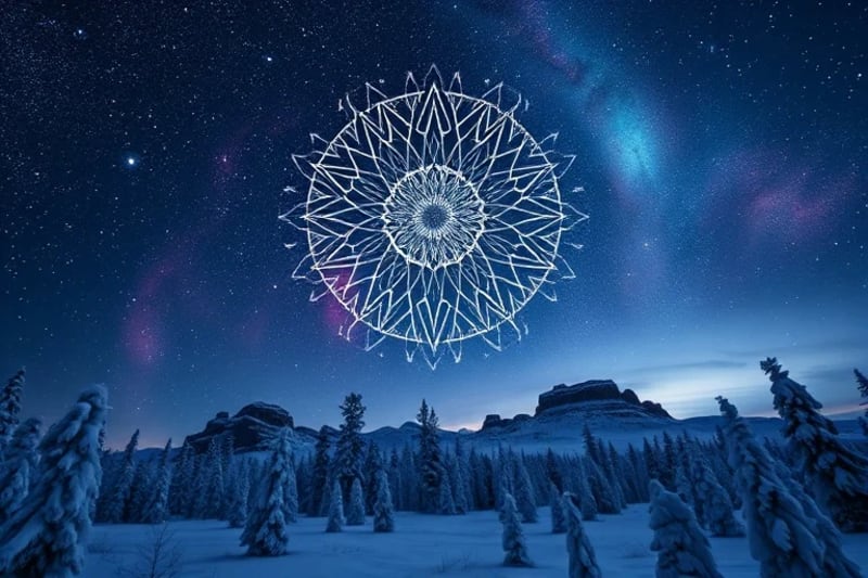 Misterios cósmicos de Siberia Cielo nocturno siberiano con aurora boreal y formaciones rocosas
