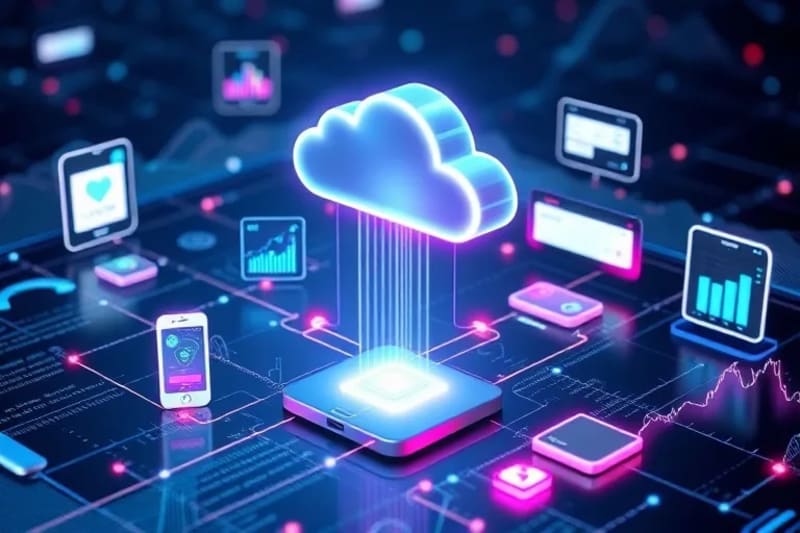 Visualización abstracta de datos de salud interconectados por dispositivos IoT