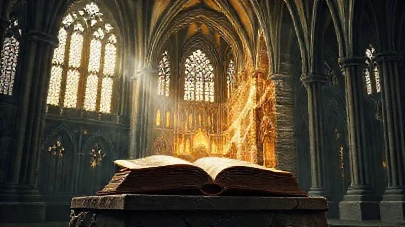 Ingeniería gótica: Estructura y aspiración Corte transversal de una catedral gótica con detalles estructurales