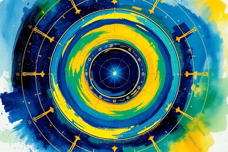Representación abstracta de la transformación psicológica a través de la integración de la sombra, con colores que cambian de oscuro a claro.