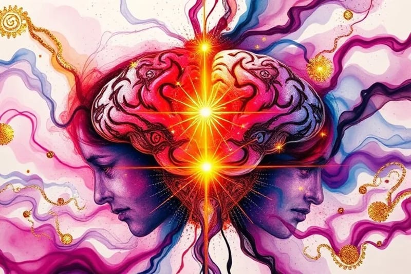 Diagrama cerebral con zonas de actividad resaltadas durante la oración