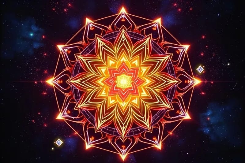 Diagrama de chakras y cristales energéticos