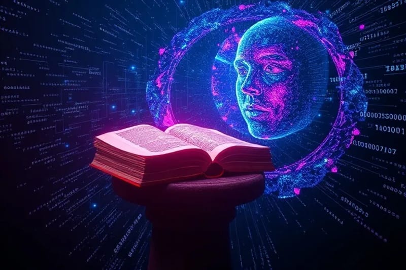 Vórtice de datos y caras fragmentadas