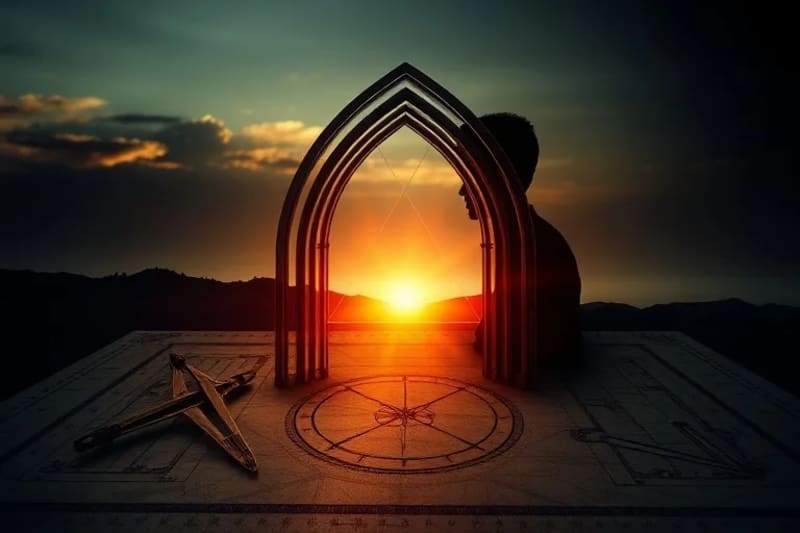 Herramientas geométricas sobre planos de arcos góticos y la vesica piscis.