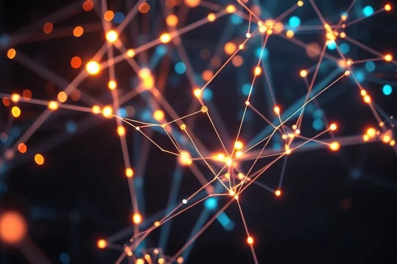 Una representación artística de la interconexión de nodos cuánticos, simbolizando el impacto transformador de la computación cuántica en diversas industrias y la sociedad.