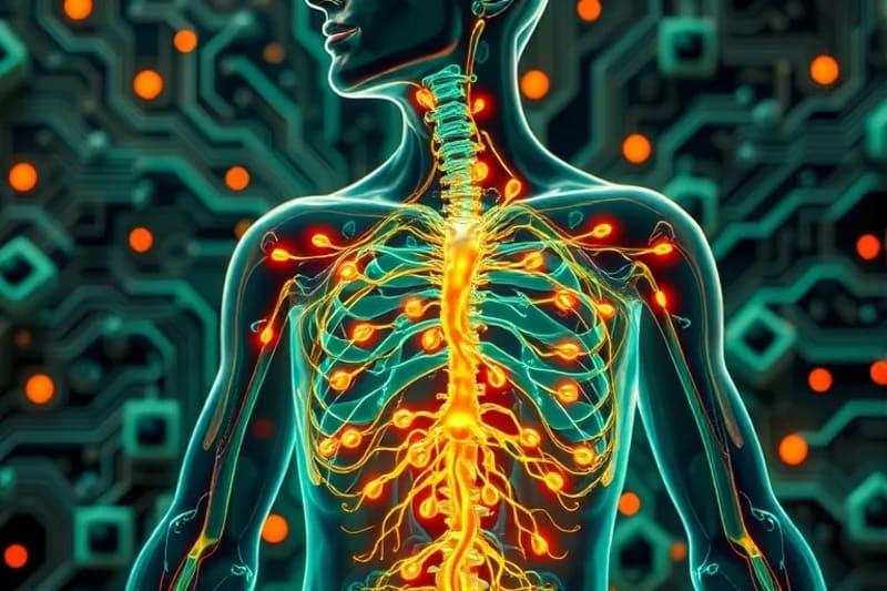 Red intrincada de glándulas endocrinas y hormonas