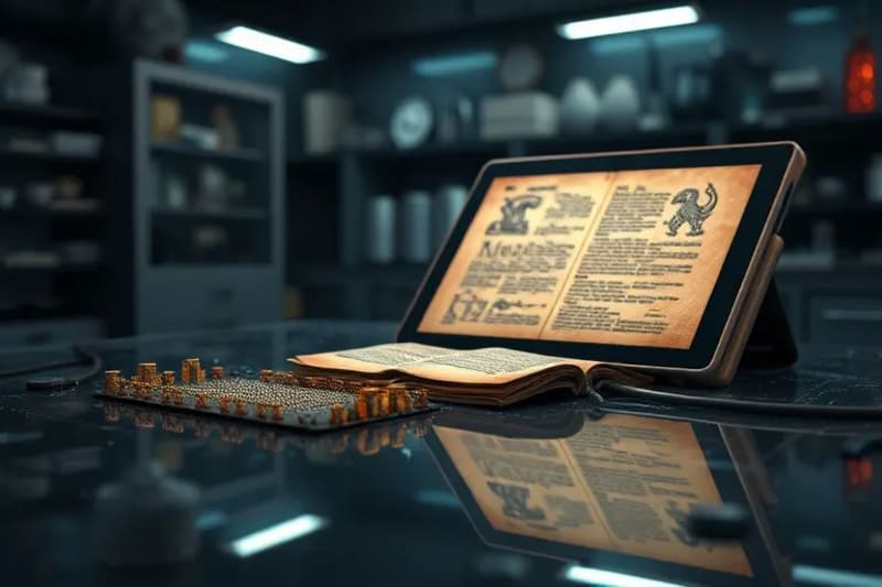 Old maps and modern tech displaying cryptid folklore