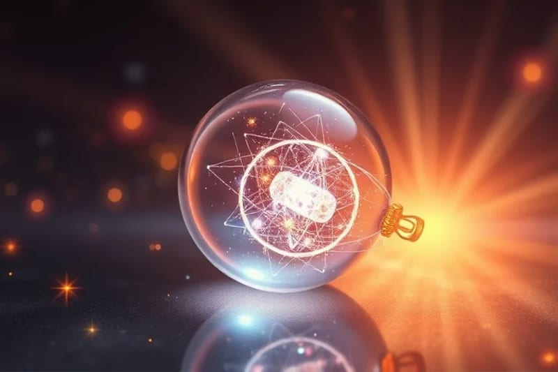 Cuentas de rosario transformándose en energía cuántica