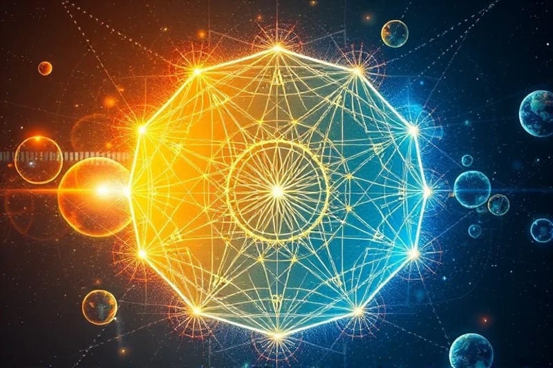 Interconnected nodes representing global consciousness and trends