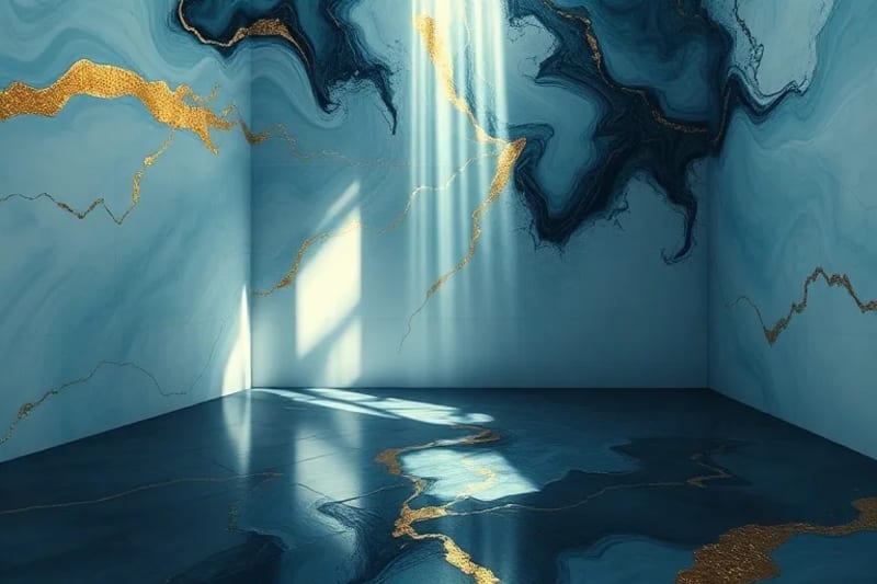Rayos de luz abstractos en espacio oscuro
