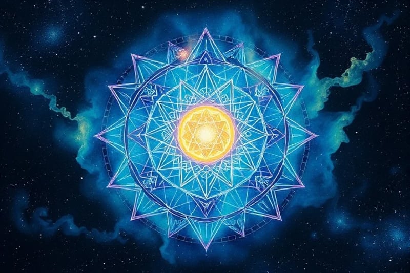 Watercolor depiction of ethical data streams and wisdom orb