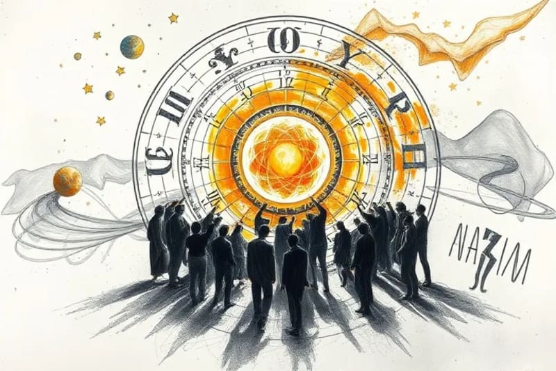 Conceptual visualization of collective human trends linked to global consciousness