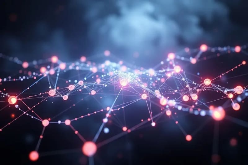 Representación abstracta de entrelazamiento cuántico y superposición en una red segura