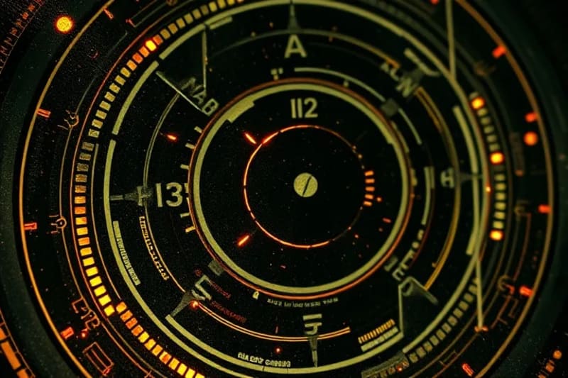 Film reel and circuit board symbolizing media and technology