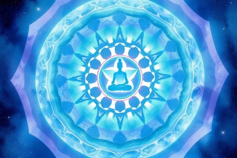 Abstract watercolor painting depicting inner peace and calm