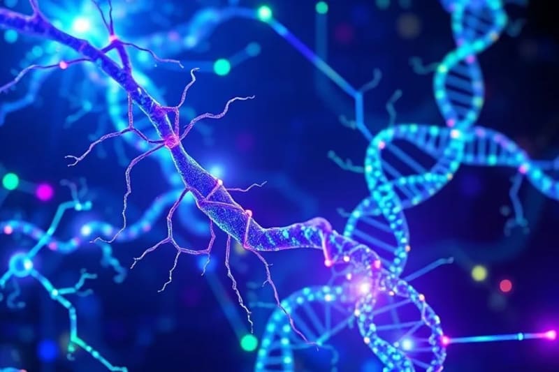 Microscopic view of cells repairing and regenerating during sleep
