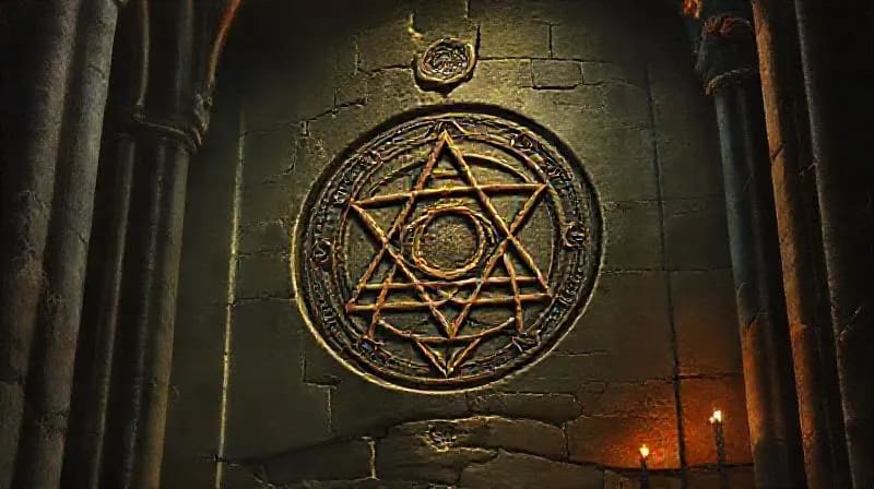 Patrón geométrico gótico, vesica piscis, conocimiento antiguo