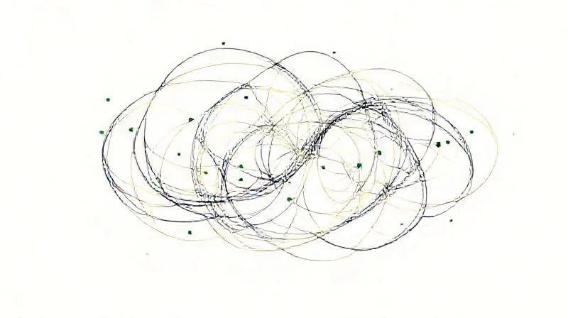 Patrones de luz y energía entrelazados en una composición abstracta y dinámica