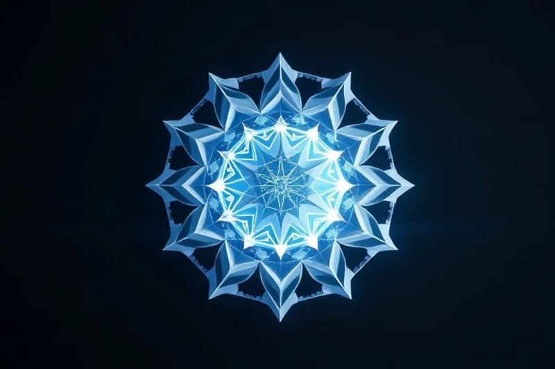 Escudo de energía geométrica abstracta