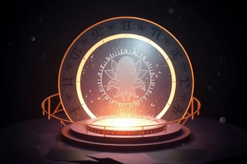 A glowing, ethereal portal opening into a shimmering, mysterious reality.