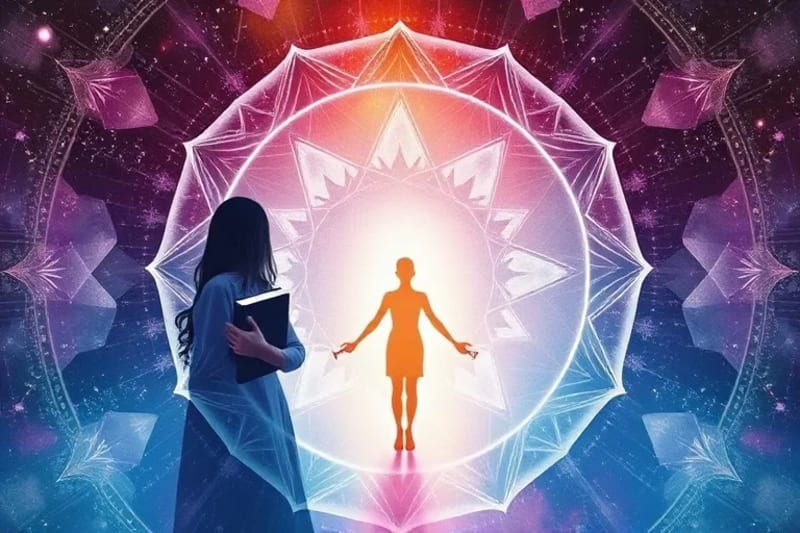 Ancestral figures and modern individual connected