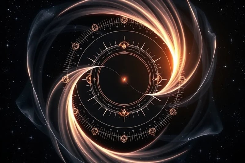Abstract representation of evolutionary cycles and light