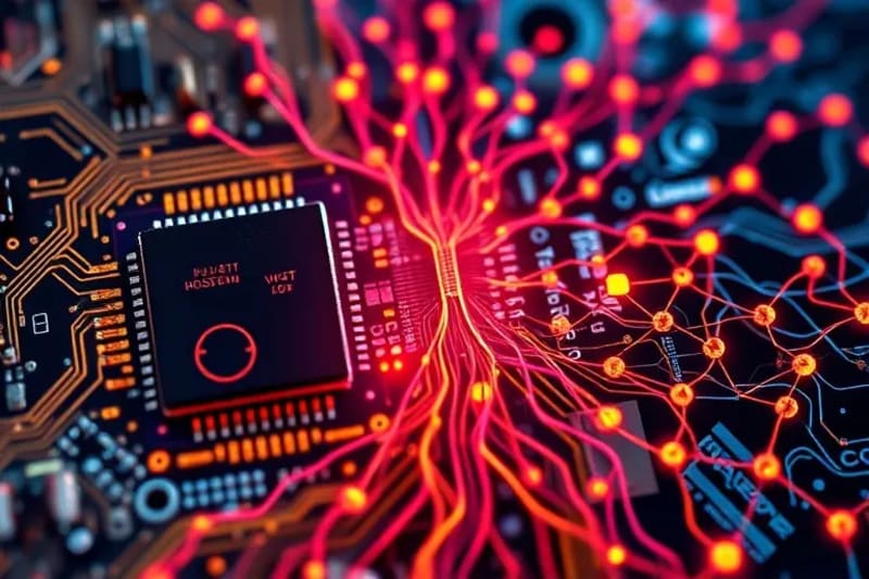 Representación del sistema endocrino humano y sus interconexiones con el ADN y las redes neuronales