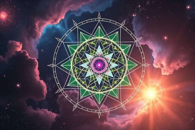 Dwarf planets Eris, Haumea, Makemake charted in natal astrology. Pollinations AI (FLUX).