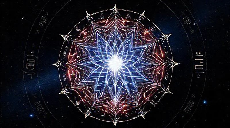 3D render of glowing, crystalline vocal cords emitting resonant frequencies, surrounded by holographic projections of ancient and modern linguistic symbols.